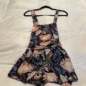 Vintage silk overalls, size 4, with waist tie accent.